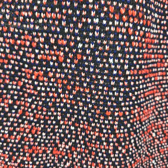 Talbots Dress LP‎ Large Petite Red Textured Knit Navy Gold Buttons 3/4 Sleeve - Picture 5 of 9